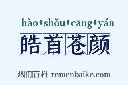 皓首苍颜是什么意思的图片